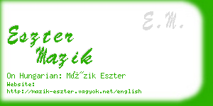 eszter mazik business card